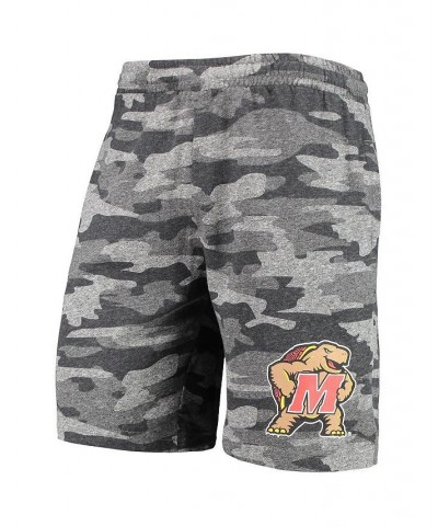 Men's Charcoal, Gray Maryland Terrapins Camo Backup Terry Jam Lounge Shorts $25.49 Shorts