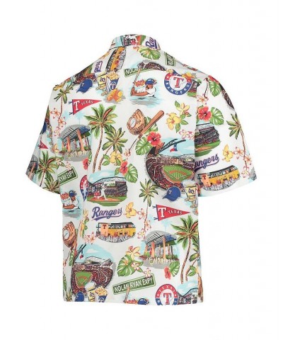 Men's White Texas Rangers Scenic Button-Up Shirt $57.20 Shirts