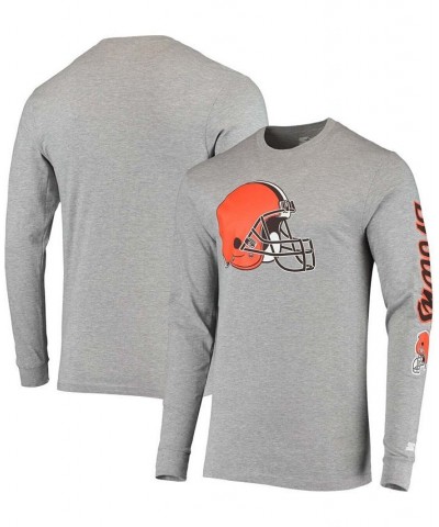 Men's Heathered Gray Cleveland Browns Halftime Long Sleeve T-shirt $25.85 T-Shirts
