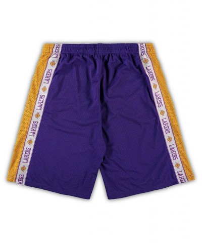 Men's Branded Purple, Gold Los Angeles Lakers Big and Tall Tape Mesh Shorts $17.60 Shorts
