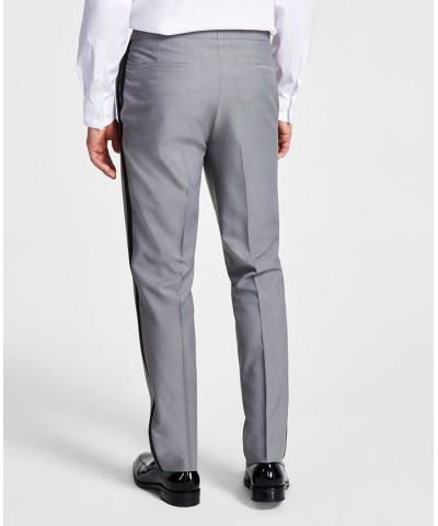Men's Slim-Fit Stretch Black Tuxedo Pants Gray $30.55 Suits
