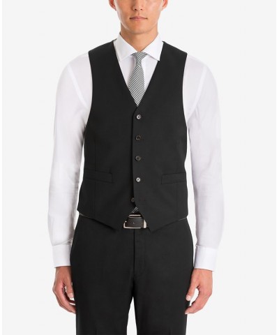 Men's UltraFlex Classic-Fit Black Wool Vest $35.78 Suits