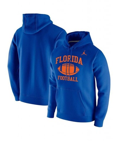 Men's Brand Royal Florida Gators Retro Football Club Fleece Pullover Hoodie $41.65 Sweatshirt