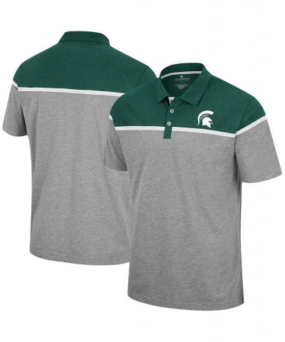 Men's Heather Gray Michigan State Spartans Chamberlain Polo Shirt $23.00 Polo Shirts