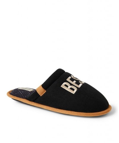 Men's Tanner Microsuede Father's Day Scuff Slippers Black $21.60 Shoes