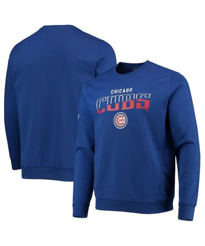 Men's Royal Chicago Cubs Chiseled Zane Pullover Sweatshirt $38.49 Sweatshirt
