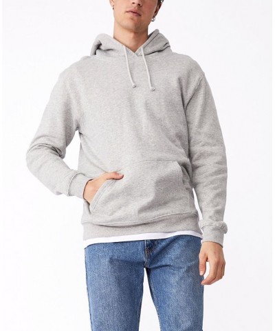 Men's Essential Fleece Pullover Sweatshirt Gray $16.66 Sweatshirt