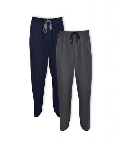 Men's Big and Tall Knit Sleep Pants, Pack of 2 Blue $17.39 Pajama