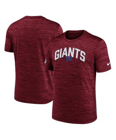 Men's Red New York Giants Sideline Velocity Athletic Stack Performance T-shirt $25.99 T-Shirts