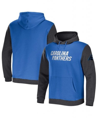 Men's NFL x Darius Rucker Collection by Blue, Charcoal Carolina Panthers Colorblock Pullover Hoodie $28.29 Sweatshirt