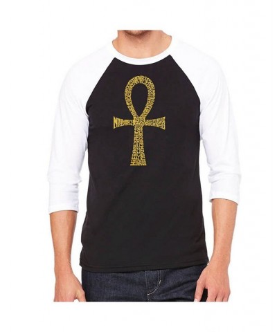 Ankh Men's Raglan Word Art T-shirt Black $19.80 T-Shirts