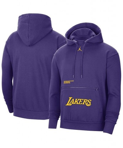 Men's Brand Purple Los Angeles Lakers Courtside Statement Edition Pullover Hoodie $35.04 Sweatshirt