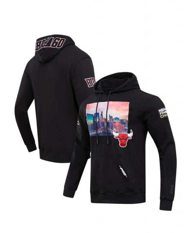 Men's Black Chicago Bulls City Scape Pullover Hoodie $45.10 Sweatshirt