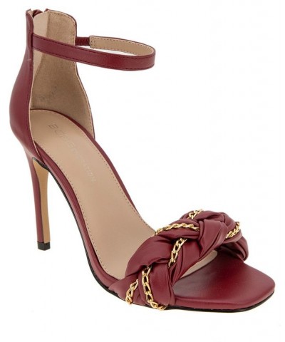 Women's Isabel Braided Sandal Red $55.93 Shoes