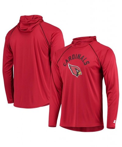 Men's Cardinal Arizona Cardinals Raglan Long Sleeve Hoodie T-shirt $30.55 T-Shirts