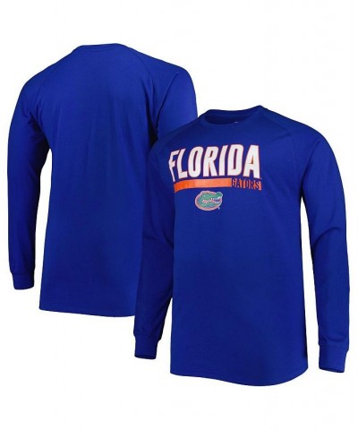 Men's Royal Florida Gators Big and Tall Two-Hit Raglan Long Sleeve T-shirt $25.19 T-Shirts