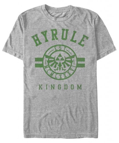 Nintendo Men's Legend of Zelda Hyrule Kingdom Short Sleeve T-Shirt Gray $15.05 T-Shirts