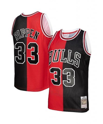 Men's Scottie Pippen Red, Black Chicago Bulls Big and Tall Hardwood Classics 1997-98 Split Swingman Jersey $34.50 Jersey