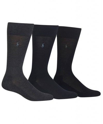 3 Pack Dress Men's Socks Grey/Black/Navy $14.96 Socks