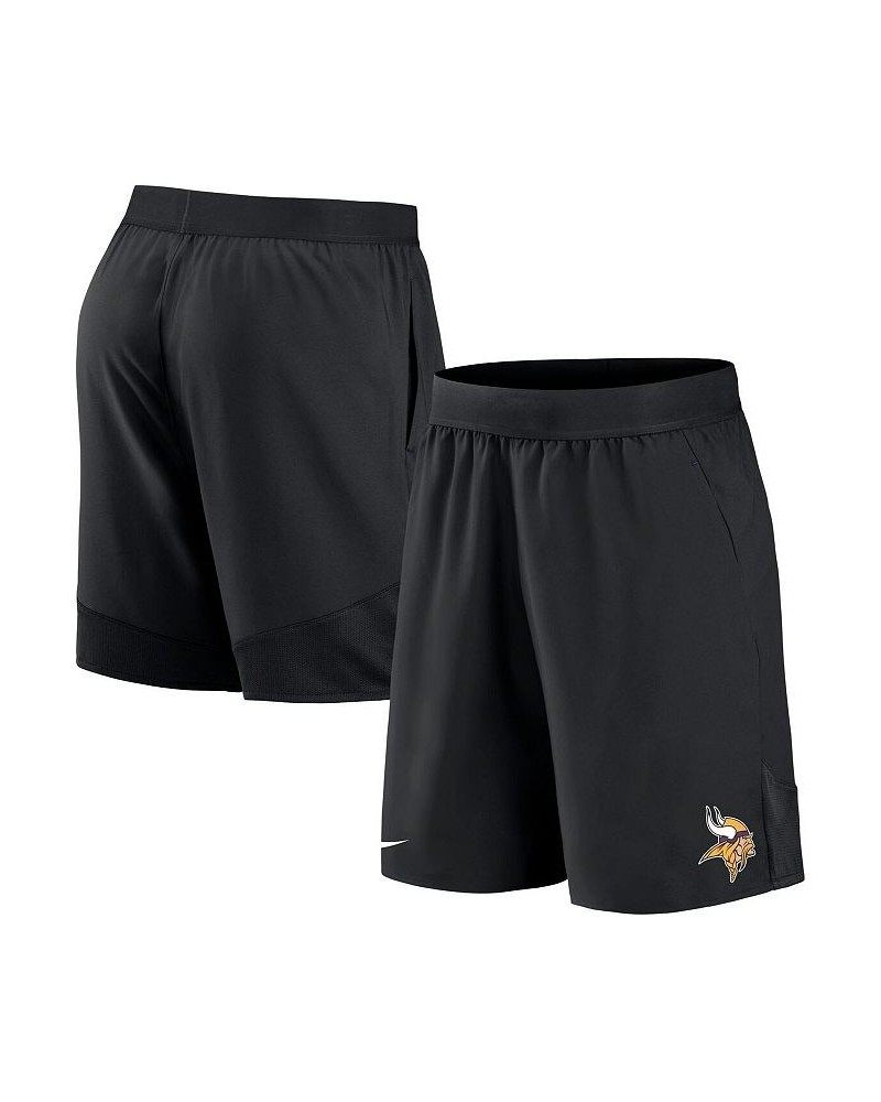 Men's Black Minnesota Vikings Stretch Woven Shorts $32.99 Shorts