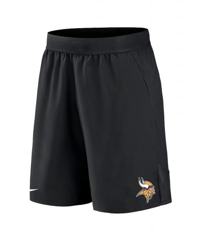 Men's Black Minnesota Vikings Stretch Woven Shorts $32.99 Shorts