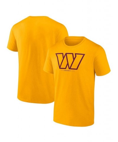 Men's Branded Gold Washington Commanders Team Lockup T-shirt $13.44 T-Shirts