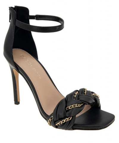 Women's Isabel Braided Sandal Black $55.93 Shoes