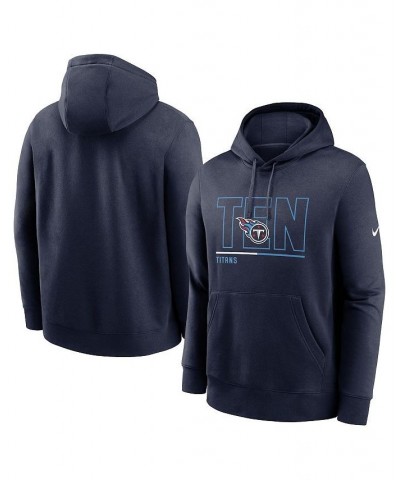 Men's Navy Tennessee Titans City Code Club Fleece Pullover Hoodie $35.70 Sweatshirt