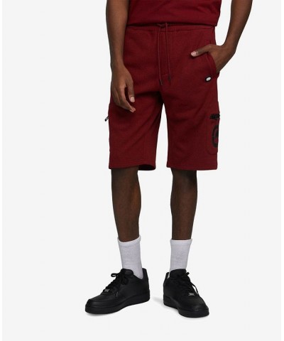 Men's Big and Tall Simple Story Fleece Shorts Red $24.94 Shorts