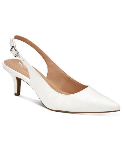 Women's Step 'N Flex Babbsy Pointed-Toe Slingback Pumps White $42.96 Shoes