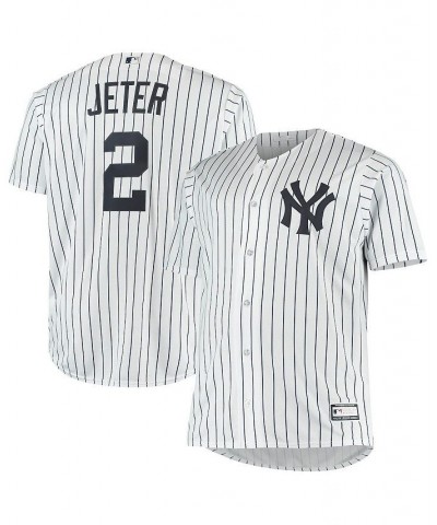 Men's Derek Jeter White New York Yankees Big and Tall Replica Player Jersey $62.40 Jersey