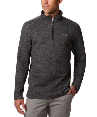 Men's Great Hart Mountain III Half Zip Sweatshirt Black $45.05 Sweatshirt