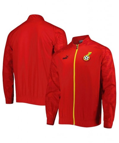 Men's Red Ghana National Team Pre-Match Raglan Full-Zip Training Jacket $46.00 Jackets
