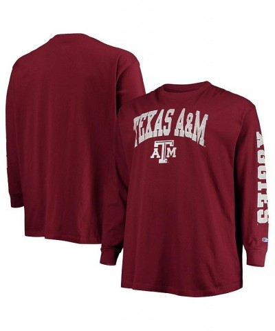Men's Maroon Texas A&M Aggies Big and Tall 2-Hit Long Sleeve T-shirt $22.00 T-Shirts