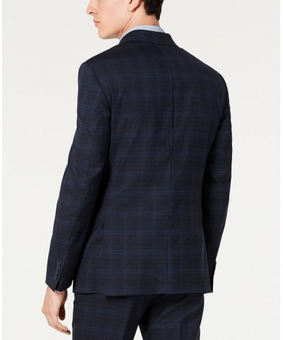 Men's Slim-Fit Wool Suit Separates Jacket Blue $74.10 Blazers