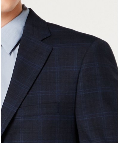 Men's Slim-Fit Wool Suit Separates Jacket Blue $74.10 Blazers