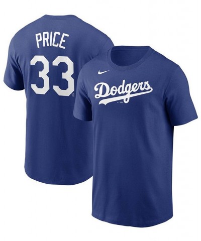 Men's David Price Royal Los Angeles Dodgers Name Number T-shirt $22.50 T-Shirts