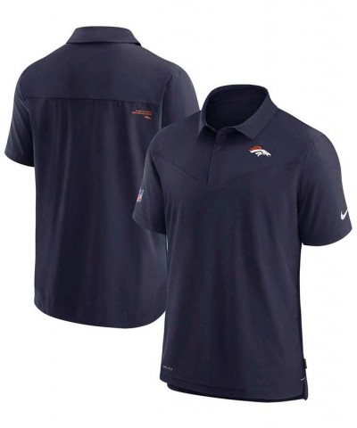 Men's Navy Denver Broncos Sideline UV Performance Polo Shirt $41.40 Polo Shirts
