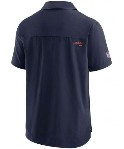 Men's Navy Denver Broncos Sideline UV Performance Polo Shirt $41.40 Polo Shirts