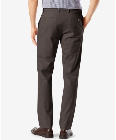 Men's Signature Lux Cotton Slim Fit Stretch Khaki Pants Gray $32.99 Pants