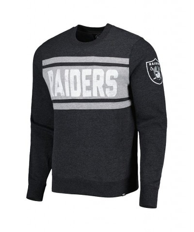 Men's Heathered Black Las Vegas Raiders Bypass Tribeca Pullover Sweatshirt $31.02 Sweatshirt
