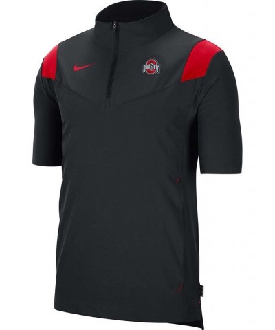 Men's Ohio State Buckeyes 2021 Coaches Short Sleeve Quarter-Zip Jacket $27.90 Jackets