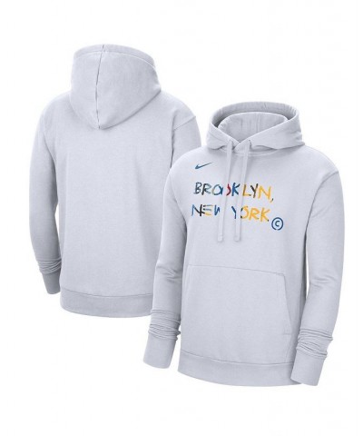 Men's White Brooklyn Nets 2022/23 City Edition Essential Pullover Hoodie $40.79 Sweatshirt