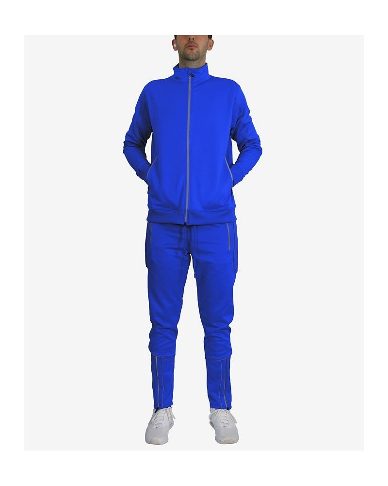Men's Slim Fit Moisture Wicking Quick Dry Performance Reflective Track Jacket and Jogger Pants, 2 Piece Set PD04 $37.44 Pants