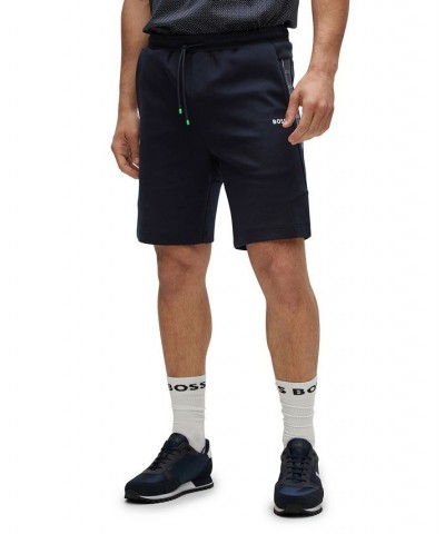 BOSS Men's Cotton-Blend Regular-Fit Shorts Blue $42.56 Shorts