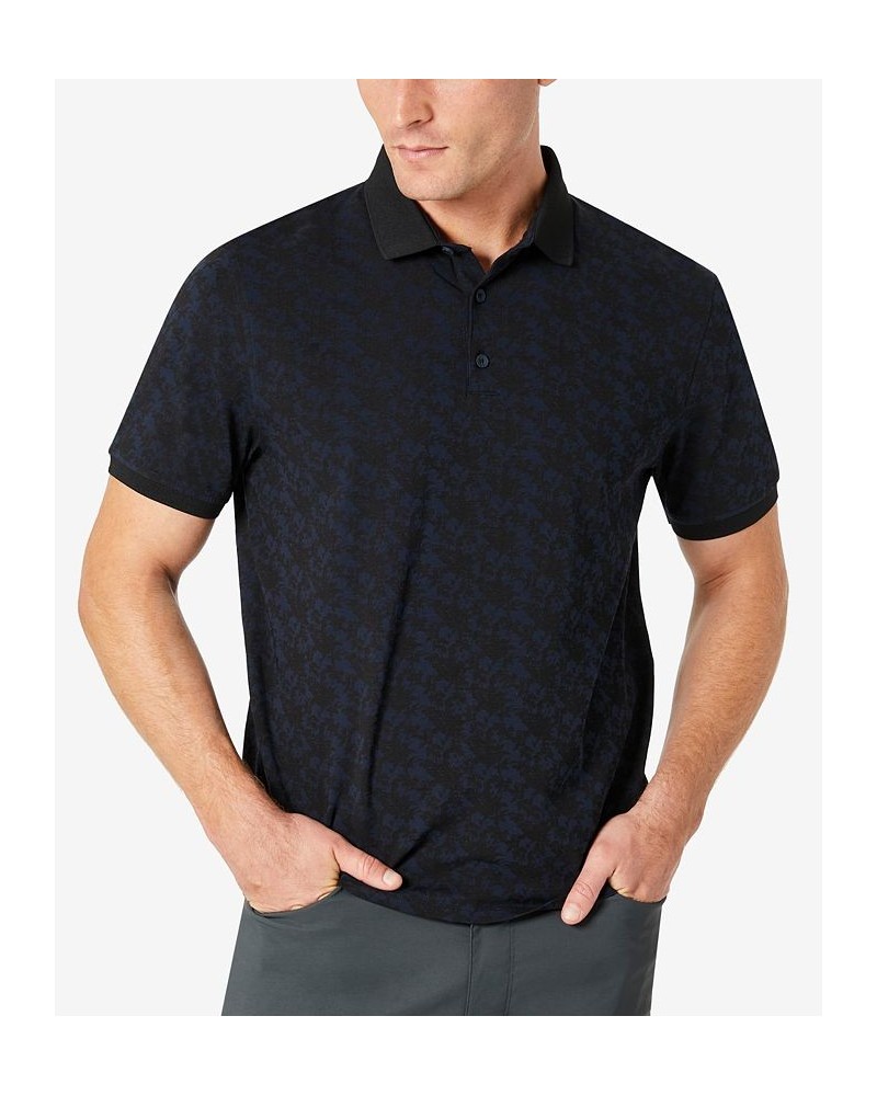 Men's Printed Button Placket Polo Shirt PD03 $30.36 Polo Shirts