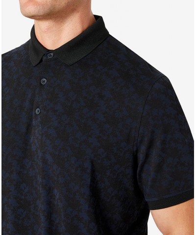 Men's Printed Button Placket Polo Shirt PD03 $30.36 Polo Shirts